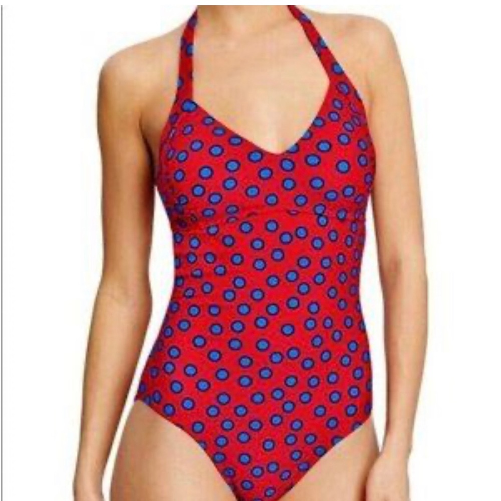 Old navy halter one piece polka dot swimsuit